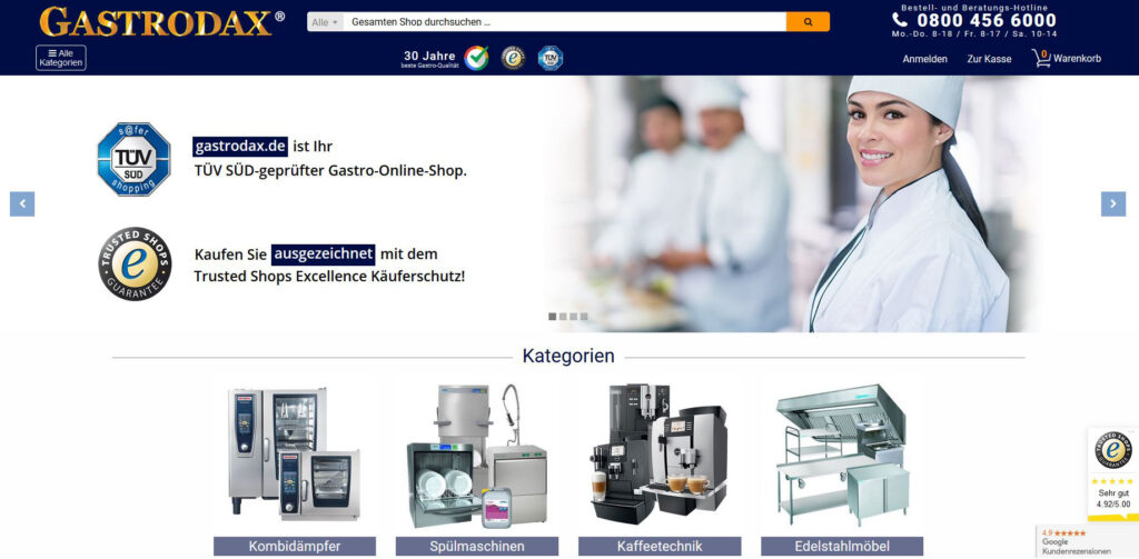 TÜV SÜD zertifiziert gastrodax.de zum vierten Mal