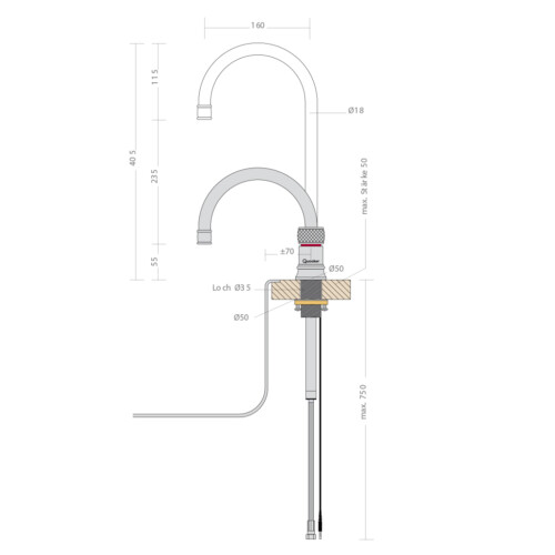 Quooker Wasserhahn Classic Nordic Round single tap – Bild 2