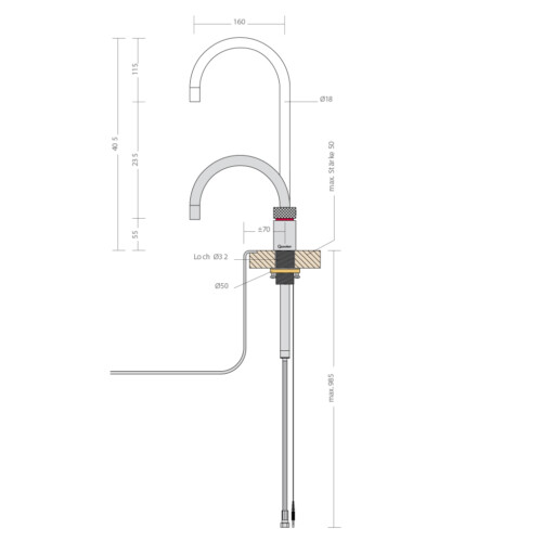 Quooker Wasserhahn Nordic Round single tap – Bild 2