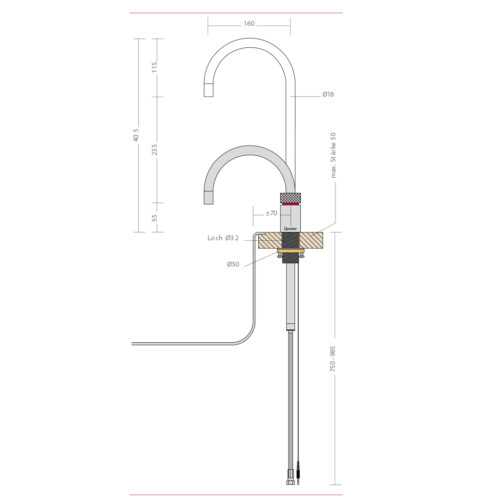 Quooker Wasserhahn Nordic Round Twintaps – Bild 3