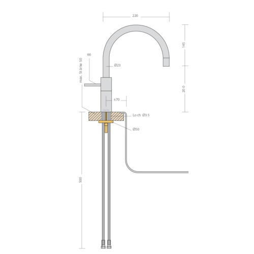Quooker Wasserhahn Nordic Round Twintaps – Bild 2