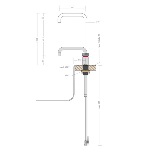 Quooker Wasserhahn Nordic Square single tap – Bild 2