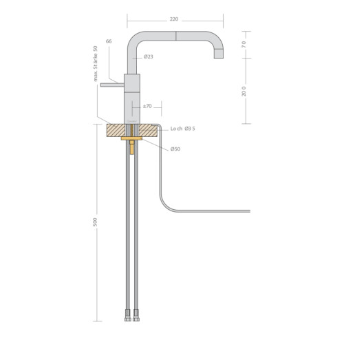 Quooker Wasserhahn Nordic Square Twintaps – Bild 2