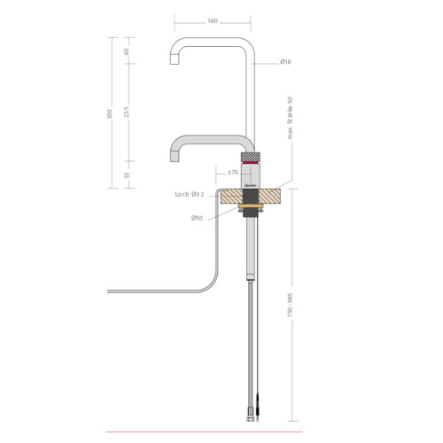 Quooker Wasserhahn Nordic Square Twintaps – Bild 3
